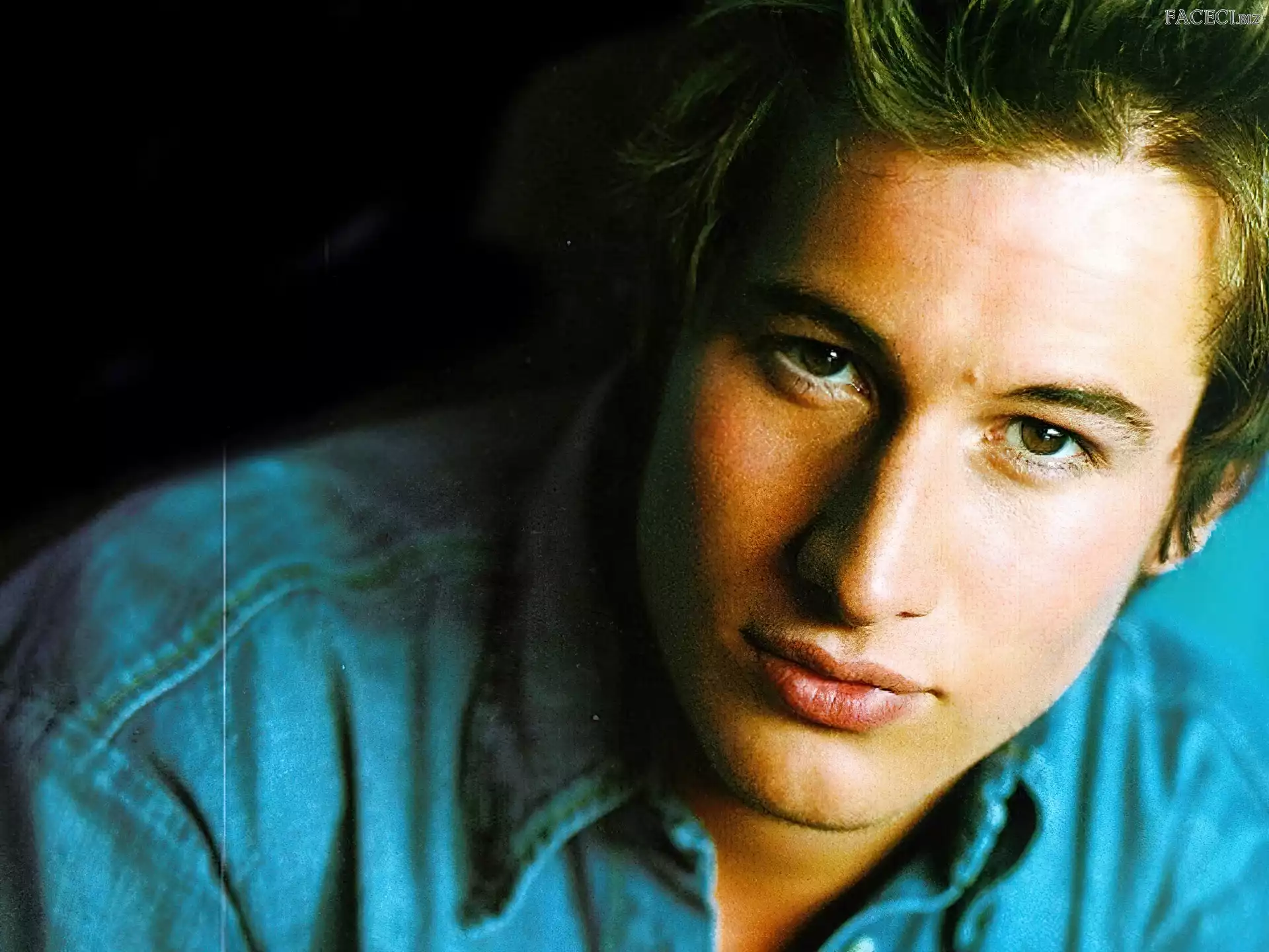 koszula, Brendan Fehr, niebieska